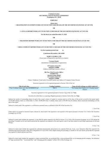 Miniature Webuy Global 20-F Rapport annuel 2023