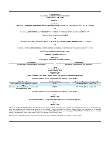 Vorschaubild BitFuFu 20-F Jahresbericht 2023