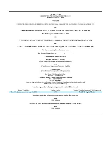 Thumbnail Aptorum Group
 20-F Annual Report 2023