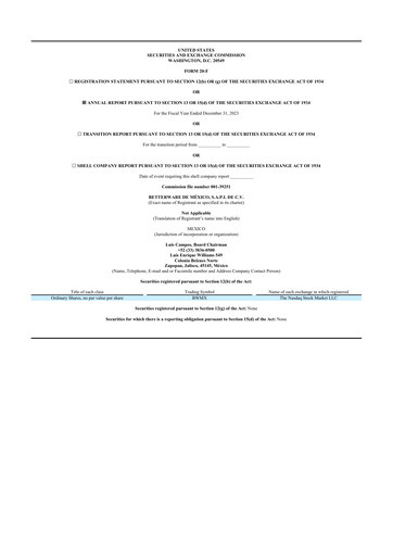 Thumbnail Betterware de Mexico 20-F Annual Report 2023