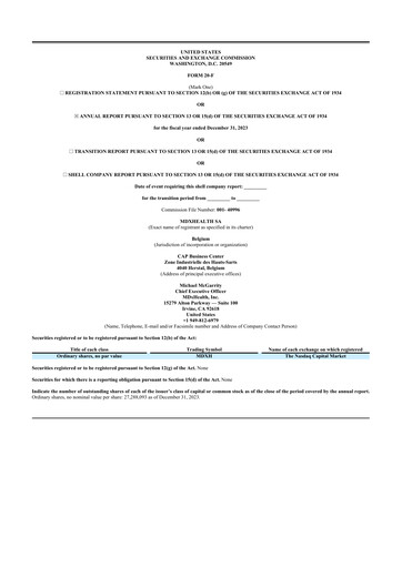 Vorschaubild MDxHealth 20-F Jahresbericht 2023