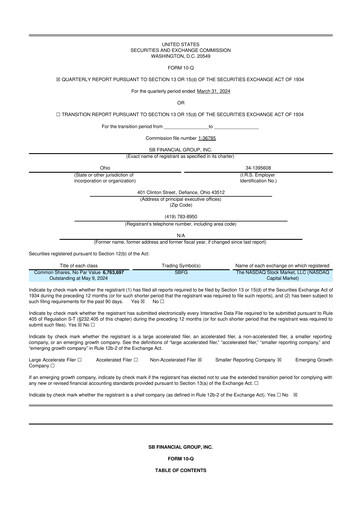 Thumbnail SB Financial Group 10-Q Quarterly Report FY2024 