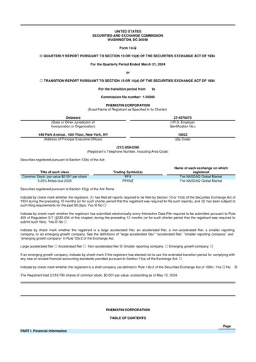 Thumbnail PhenixFIN 10-Q Quarterly Report FY2024 