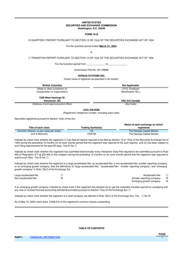 Thumbnail Versus Systems 10-Q Quarterly Report FY2024 