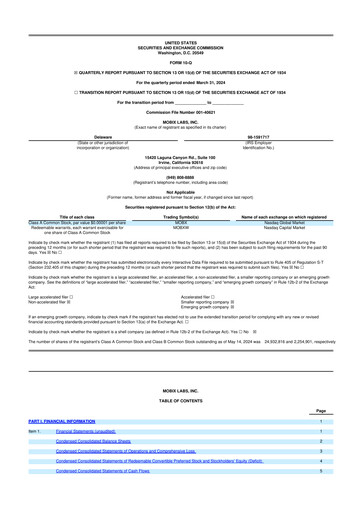 Miniature Mobix Labs 10-Q Rapport trimestriel 2024 