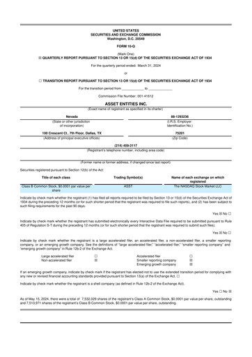 Thumbnail Strive Asset Management, LLC 10-Q Quarterly Report FY2024 