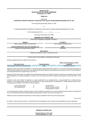 Thumbnail Signing Day Sports 10-Q Quarterly Report FY2024 