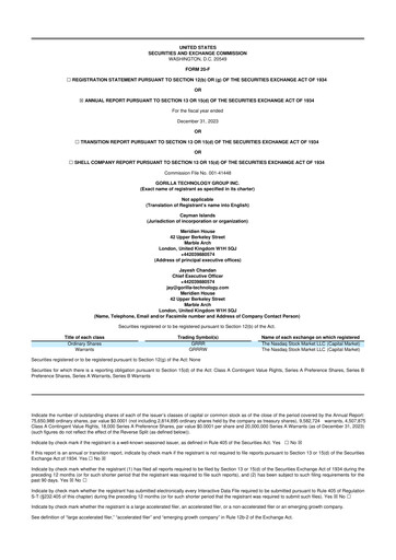 Thumbnail Gorilla Technology 20-F Annual Report 