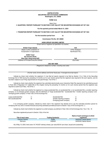 Vorschaubild Triller Group 10-Q Quartalsbericht  