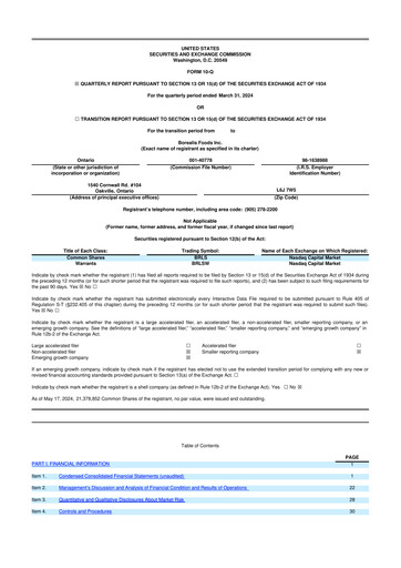 Thumbnail Borealis Foods 10-Q Quarterly Report FY2024 