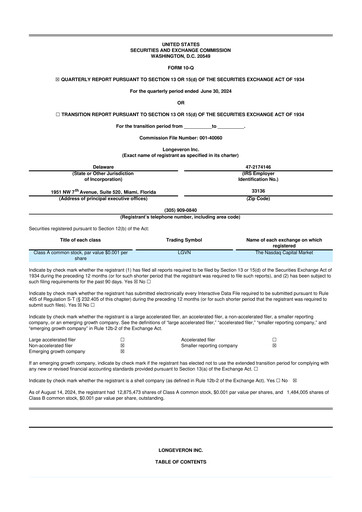 Thumbnail Longeveron 10-Q Quarterly Report FY2024 