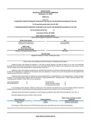 Vorschaubild Triller Group 10-Q Quartalsbericht  