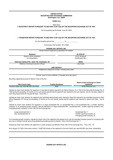 Thumbnail Signing Day Sports 10-Q Quarterly Report FY2024 
