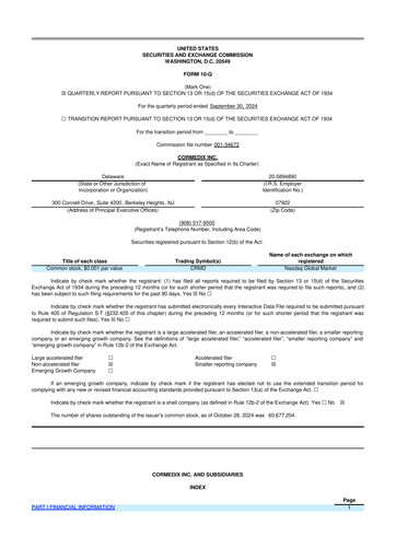 Thumbnail CorMedix 10-Q Quarterly Report FY2024 