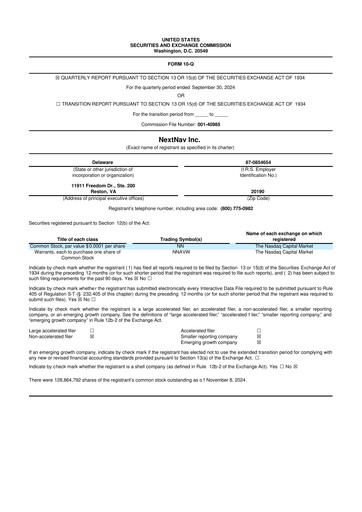 Thumbnail NextNav 10-Q Quarterly Report FY2024 