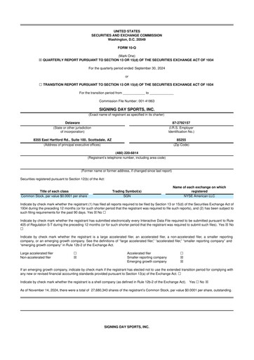 Thumbnail Signing Day Sports 10-Q Quarterly Report FY2024 