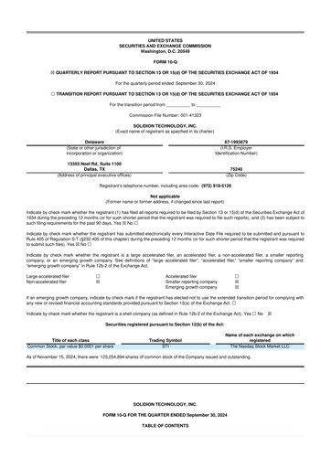 Thumbnail Solidion Technology 10-Q Quarterly Report FY 