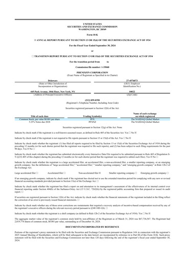Thumbnail PhenixFIN 10-K Annual Report 2024