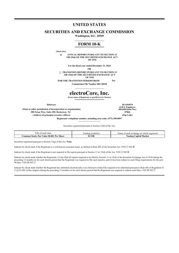 Thumbnail electroCore 10-K Annual Report 2024