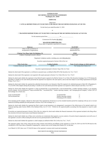 Thumbnail Quantum Computing 10-K Annual Report 2024