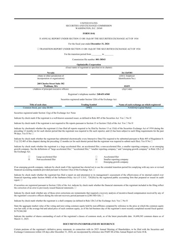 Thumbnail OptimizeRx 10-K Annual Report 2024