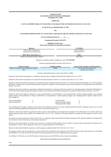 Miniature Reborn Coffee 10-K Rapport annuel 2024