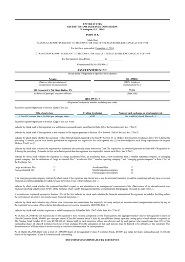 Vorschaubild Asset Entities 10-K Jahresbericht 2024
