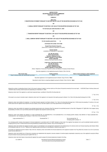 Thumbnail Erayak Power Solution 20-F Annual Report 2024