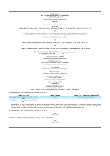 Vorschaubild Turbo Energy 20-F Jahresbericht 2024