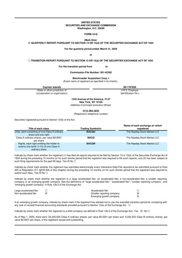 Vorschaubild Merlin, Inc. 10-Q Quartalsbericht  
