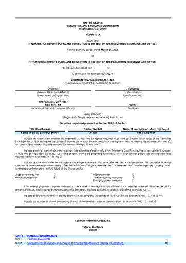 Thumbnail Actinium Pharmaceuticals 10-Q Quarterly Report FY2025 