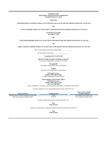 Thumbnail ADS-TEC Energy 20-F Annual Report 2024