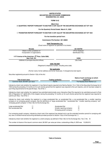 Thumbnail Hoth Therapeutics 10-Q Quarterly Report FY2025 