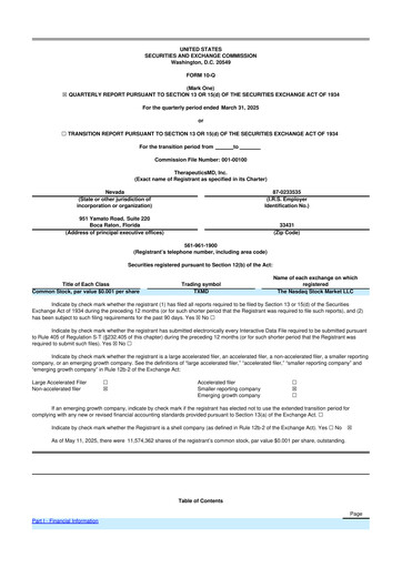 Thumbnail TherapeuticsMD 10-Q Quarterly Report FY2025 