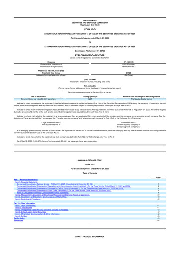 Vorschaubild Avalon GloboCare 10-Q Quartalsbericht 2025 