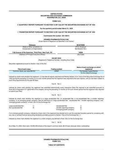 Thumbnail Oramed Pharmaceuticals 10-Q Quarterly Report FY2025 