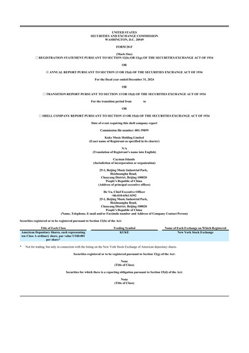 Thumbnail Kuke Music Holding 20-F Annual Report 2024