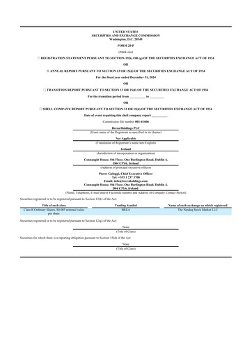 Vorschaubild Brera Holdings 20-F Jahresbericht 2024