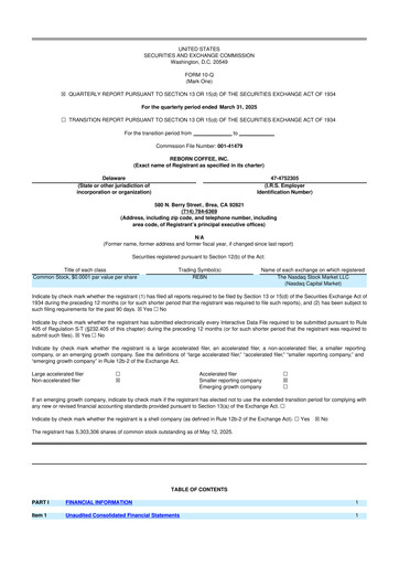 Thumbnail Reborn Coffee 10-Q Quarterly Report FY2025 