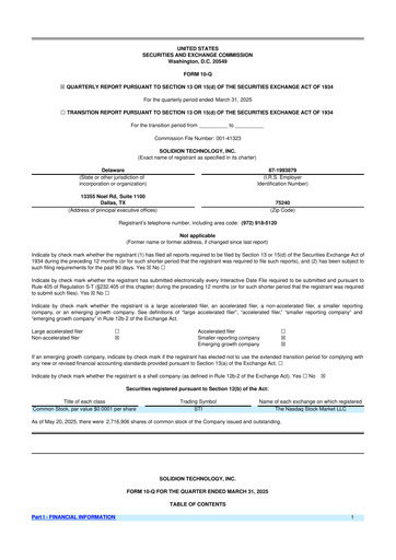 Thumbnail Solidion Technology 10-Q Quarterly Report FY 