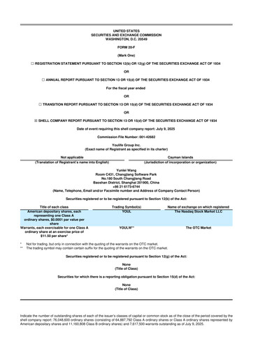 Vorschaubild Youlife Group Inc. 20-F Jahresbericht 