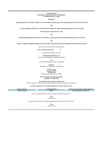 Thumbnail Primech Holdings 20-F Annual Report 2025