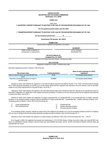 Thumbnail Rumble 10-Q Quarterly Report FY2025 