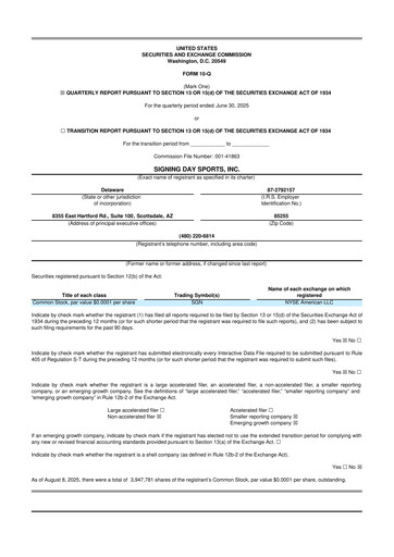 Thumbnail Signing Day Sports 10-Q Quarterly Report FY2025 