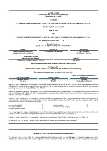 Thumbnail Borealis Foods 10-Q Quarterly Report FY2025 