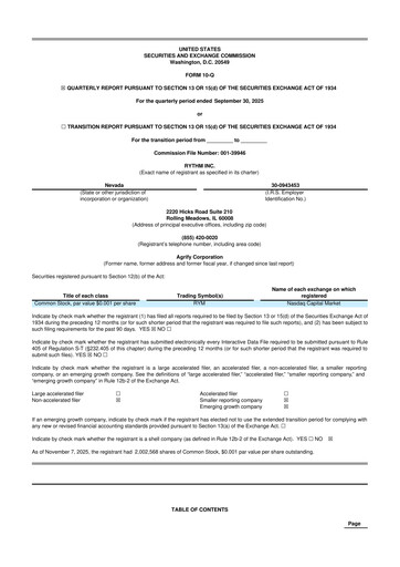 Miniature Agrify 10-Q Rapport trimestriel 2025 