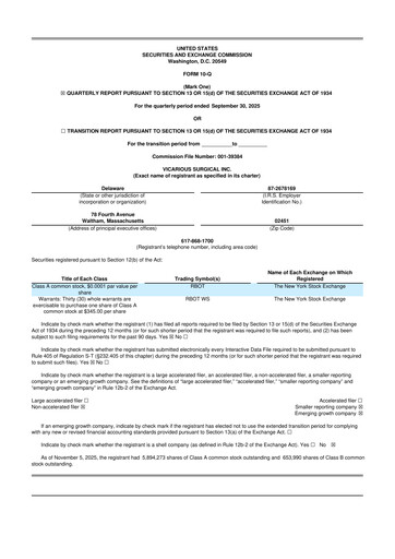 Thumbnail Vicarious Surgical 10-Q Quarterly Report FY2025 