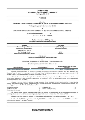 Thumbnail Neptune Insurance Holdings 10-Q Quarterly Report FY 