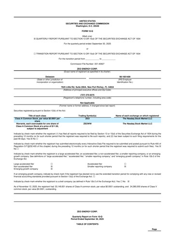 Thumbnail Zeo Energy 10-Q Quarterly Report FY2025 