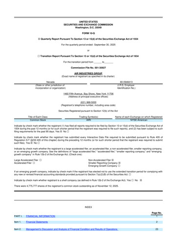 Thumbnail Air Industries Group 10-Q Quarterly Report FY2025 